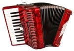 Hohner Hohnica 1304-RED 48 Bass Piano Accordion Pearl Red